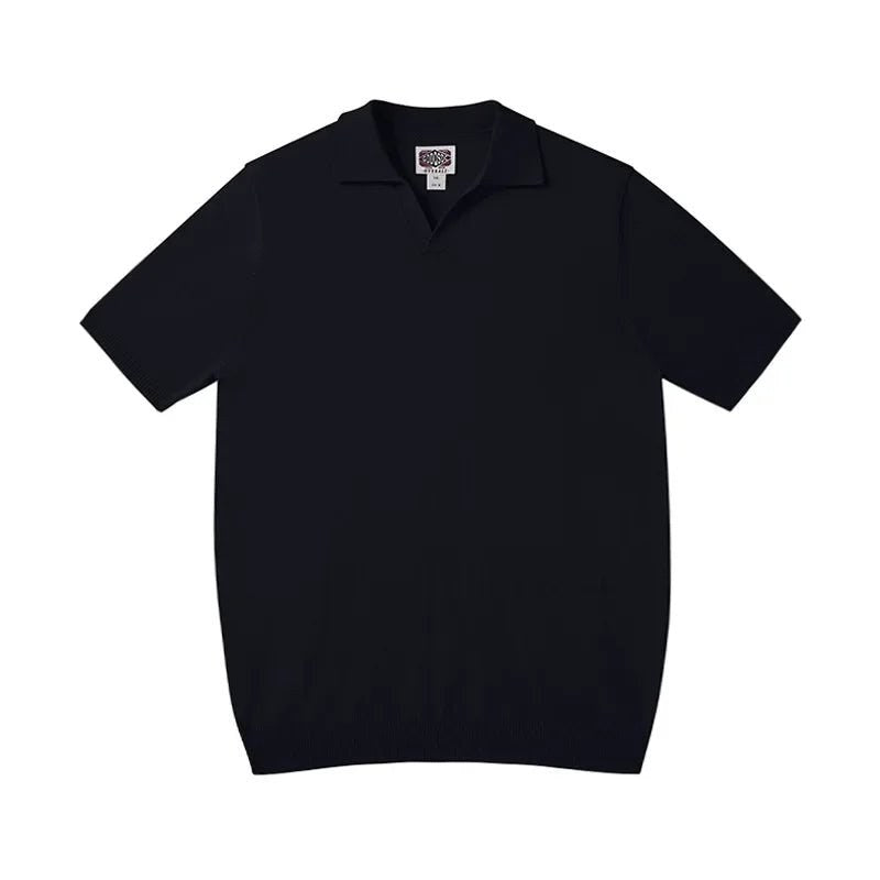 Vintage silk casual polo shirt
