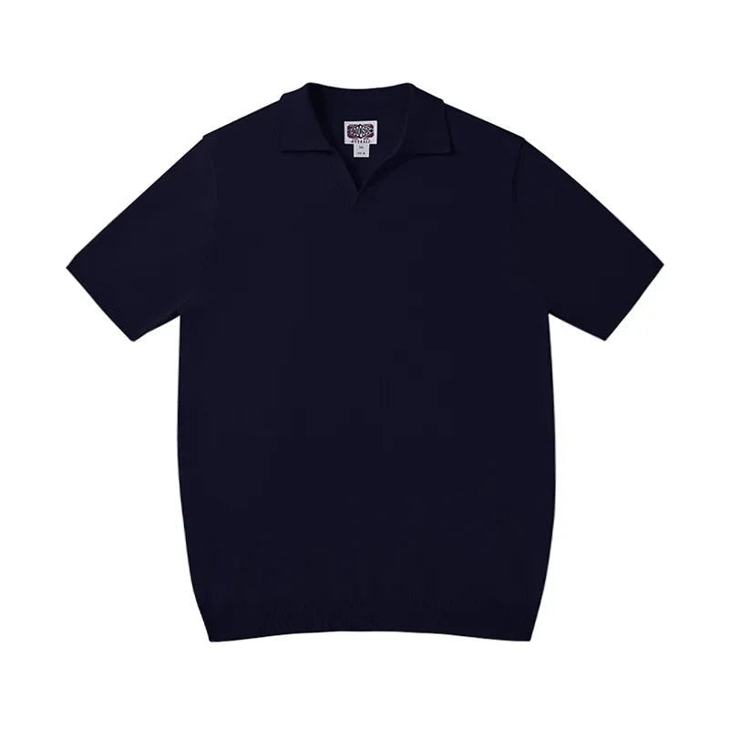 Vintage silk casual polo shirt