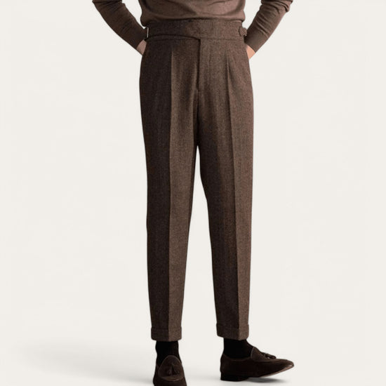 Vintage wool herringbone pants