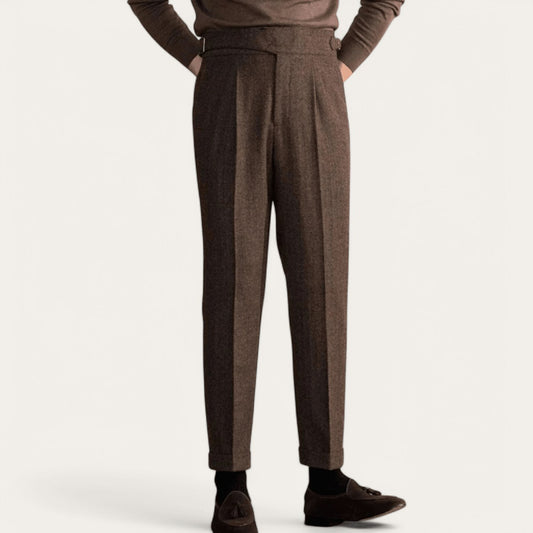 Vintage wool herringbone pants