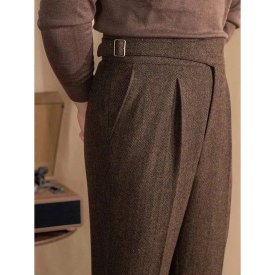 Vintage wool herringbone pants