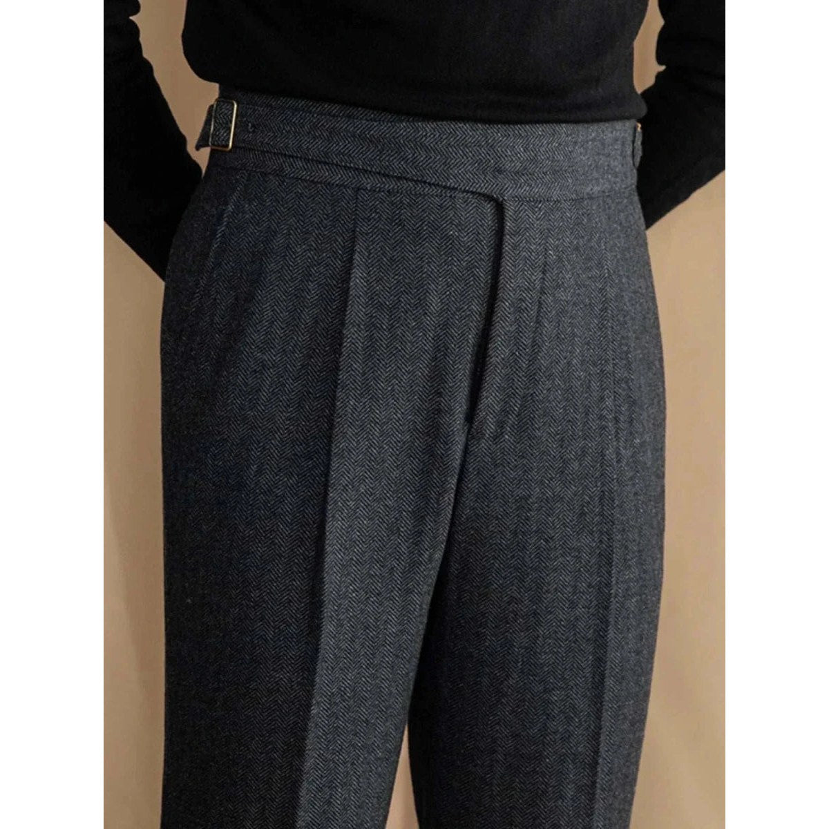 Vintage wool herringbone pants