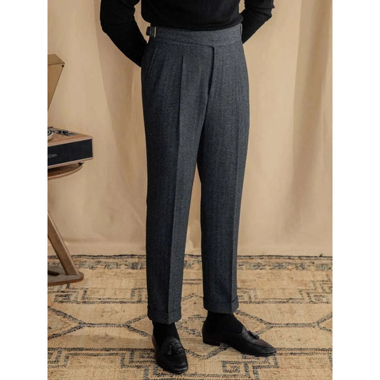 Vintage wool herringbone pants