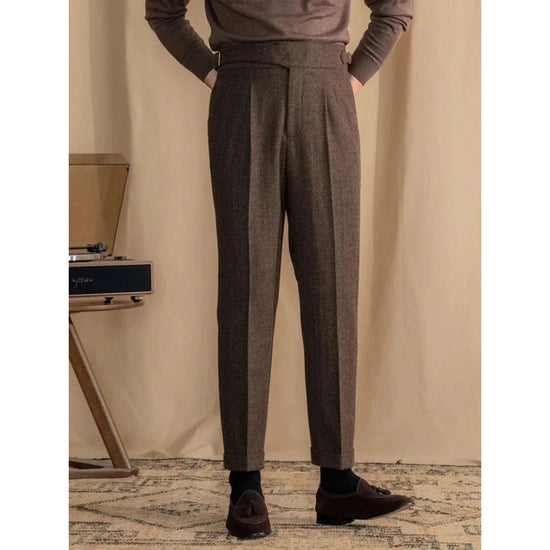 Vintage wool herringbone pants