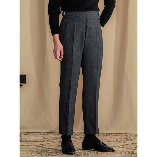 Vintage wool herringbone pants