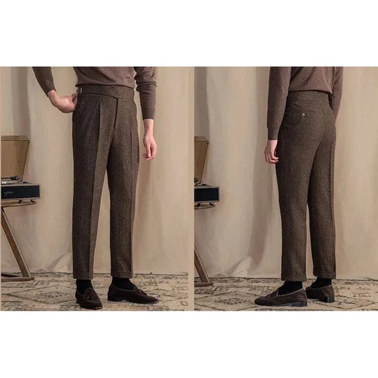 Vintage wool herringbone pants
