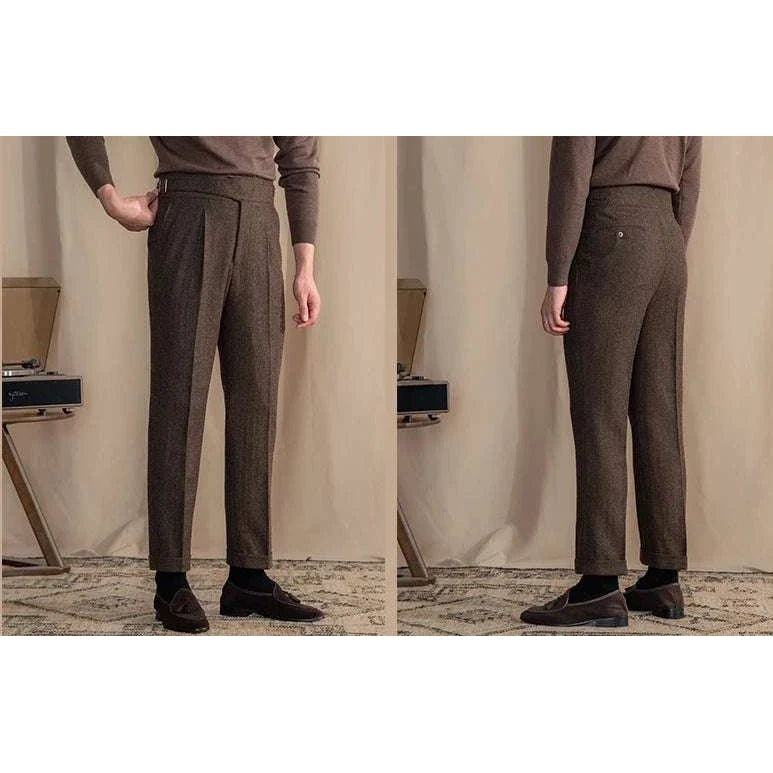 Vintage wool herringbone pants
