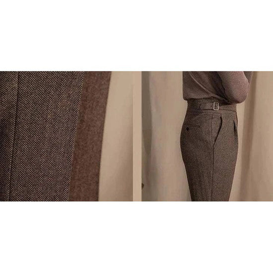 Vintage wool herringbone pants