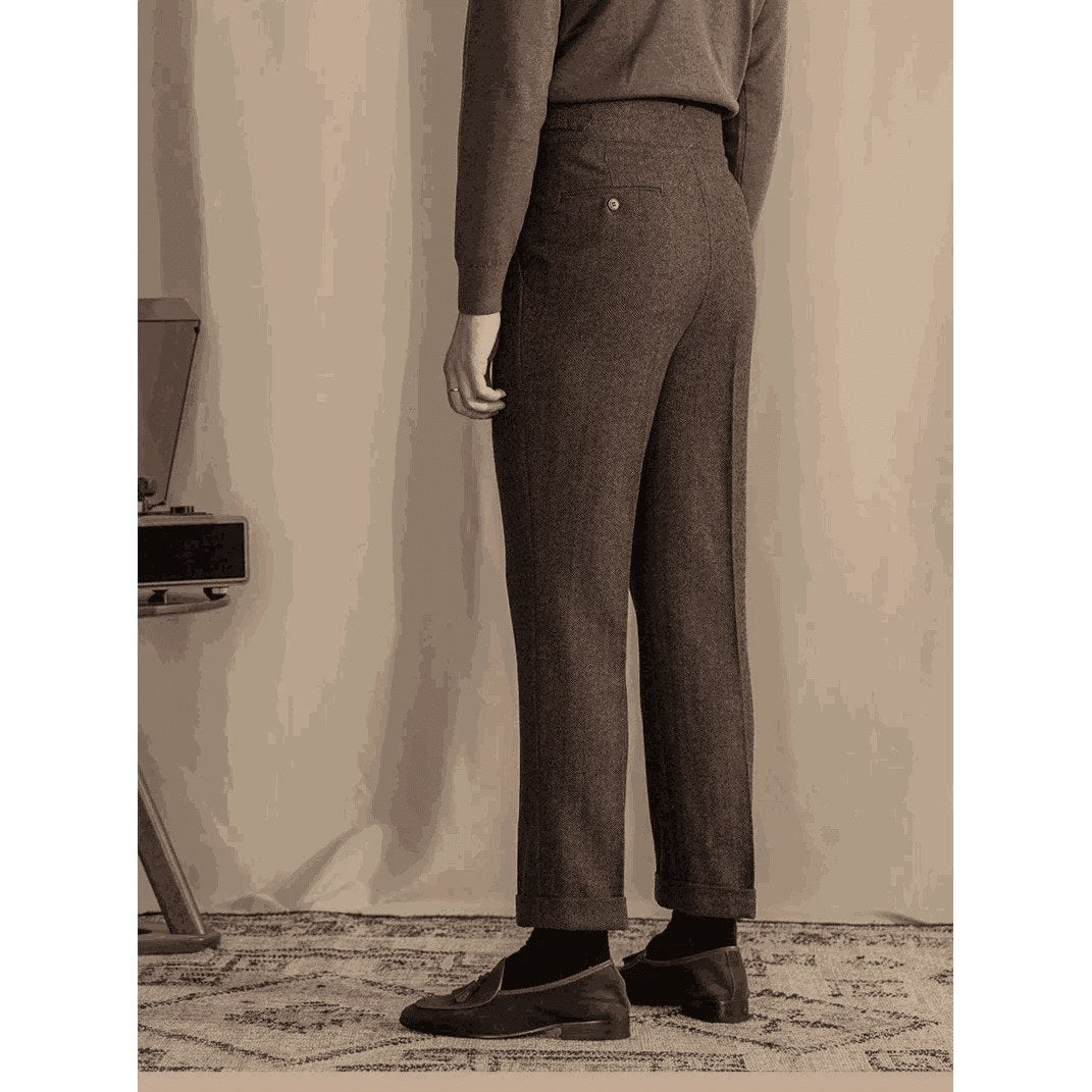 Vintage wool herringbone pants