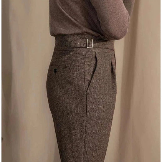 Vintage wool herringbone pants