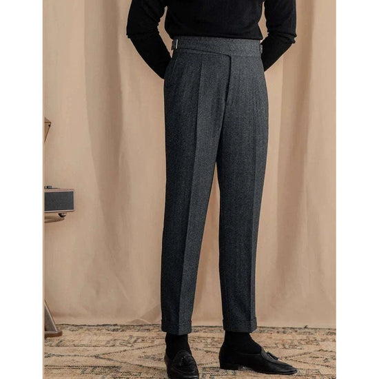 Vintage wool herringbone pants