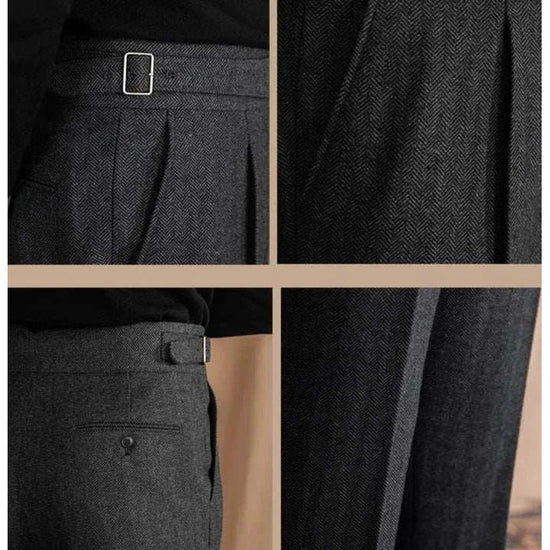 Vintage wool herringbone pants