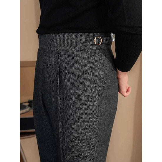Vintage wool herringbone pants
