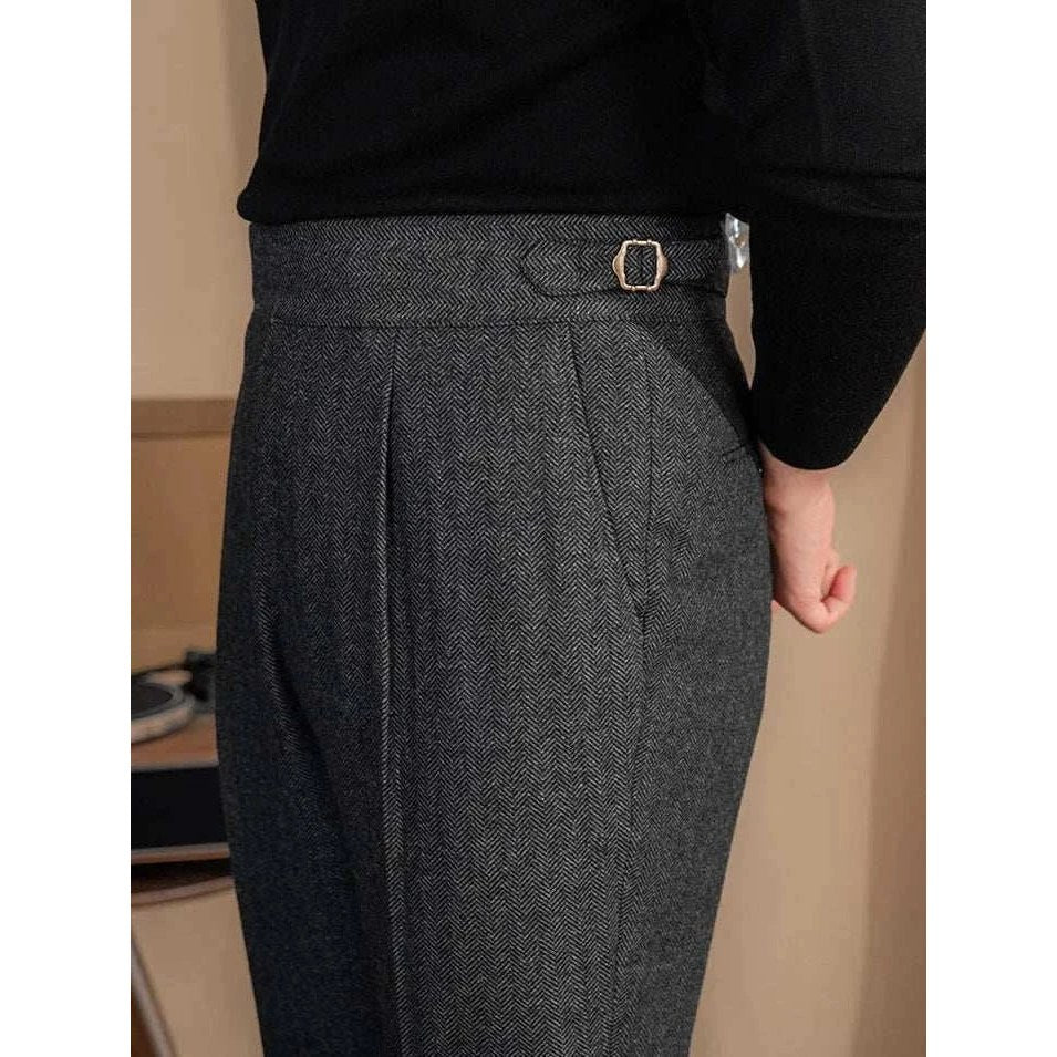 Vintage wool herringbone pants