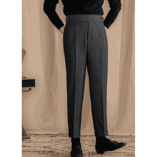 Vintage wool herringbone pants