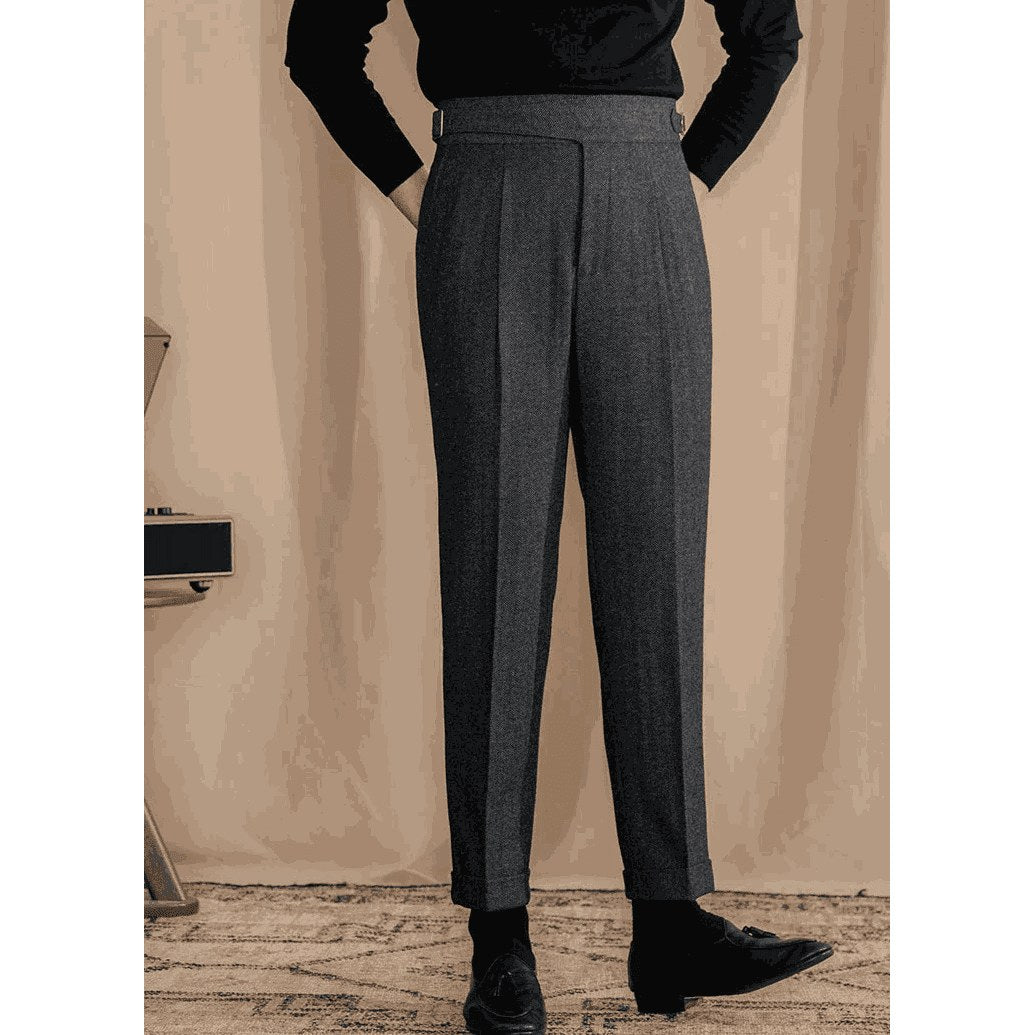 Vintage wool herringbone pants