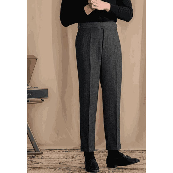 Vintage wool herringbone pants