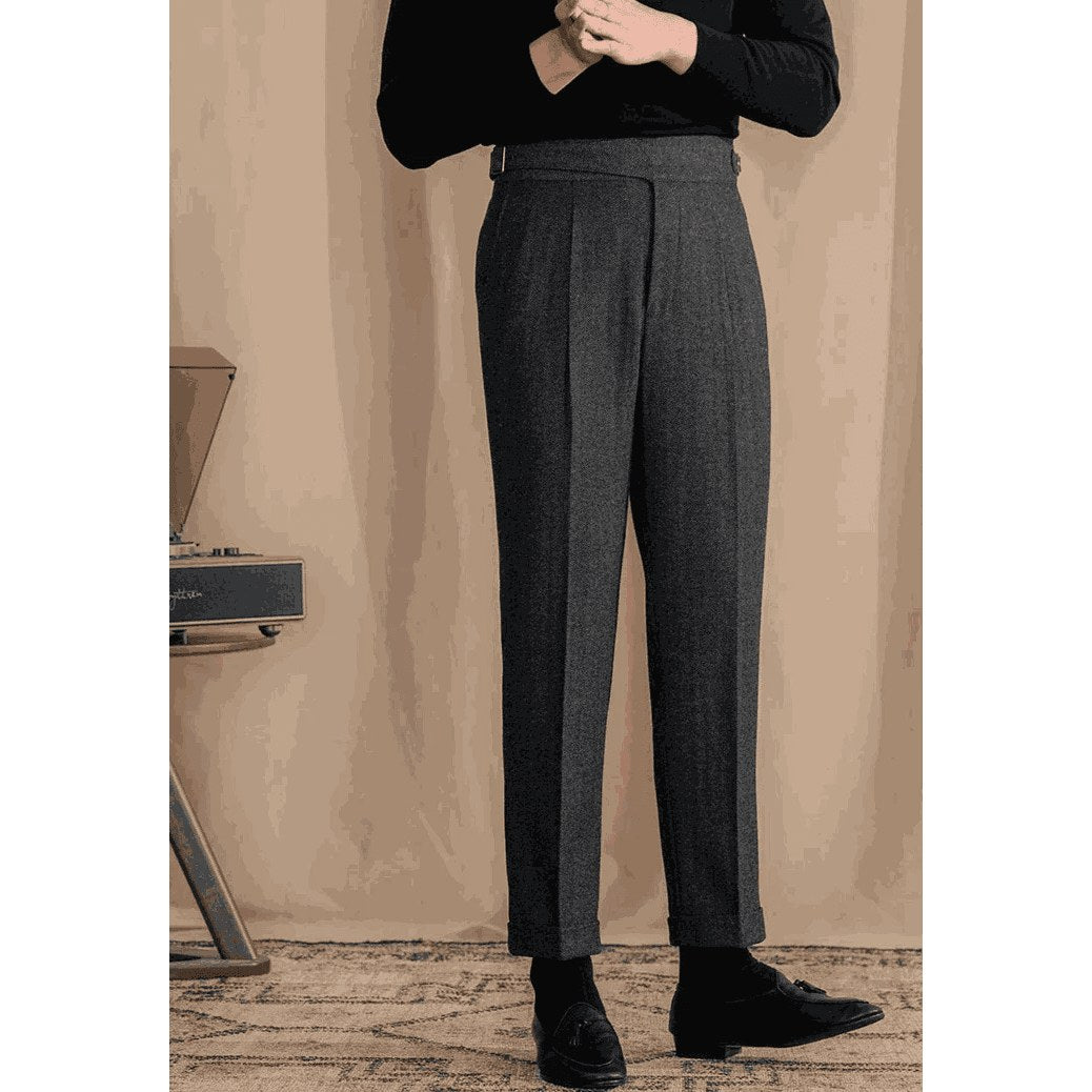 Vintage wool herringbone pants