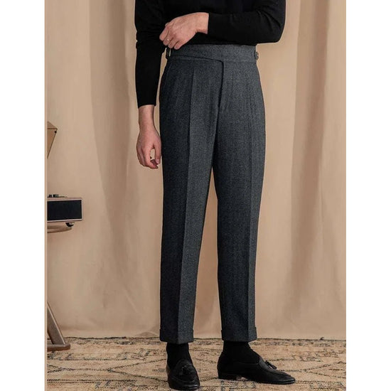 Vintage wool herringbone pants