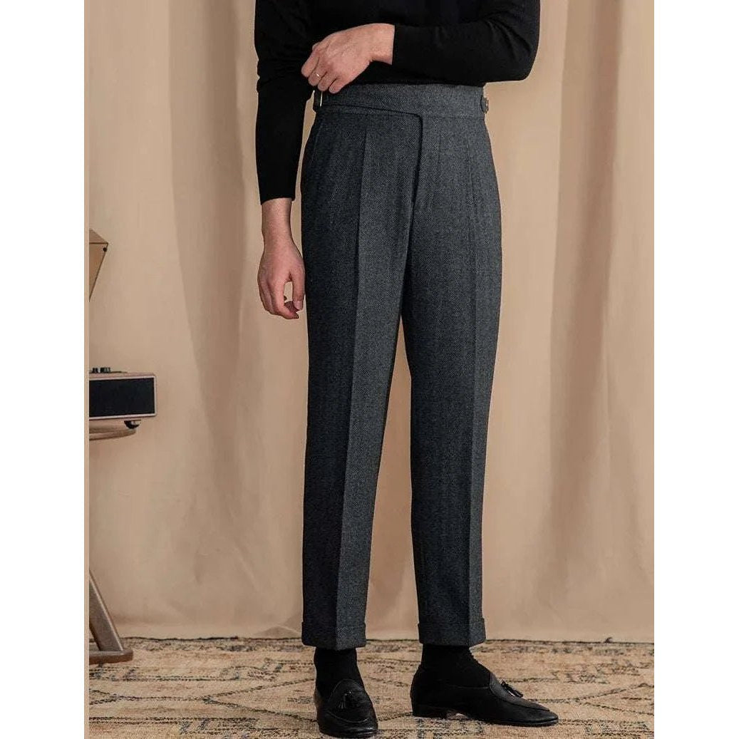 Vintage wool herringbone pants