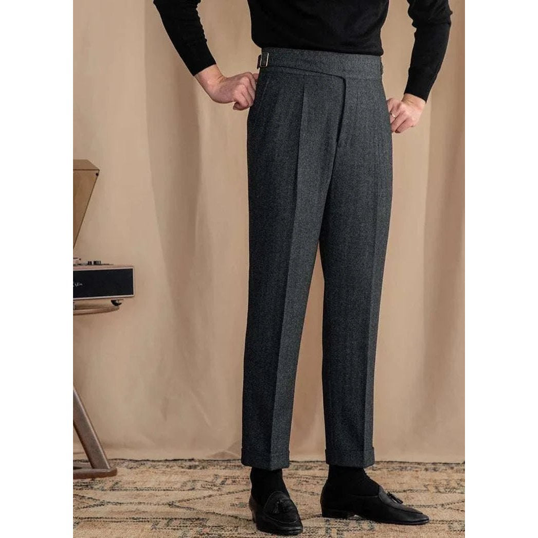 Vintage wool herringbone pants