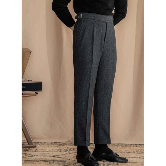Vintage wool herringbone pants