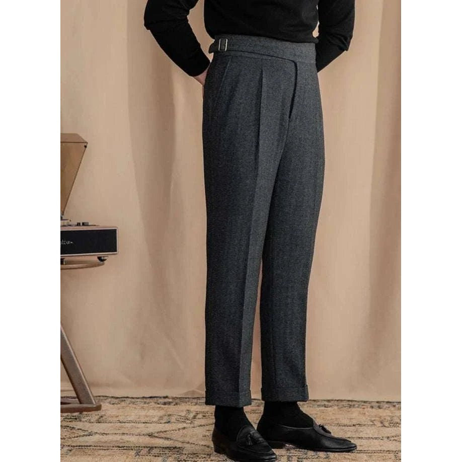 Vintage wool herringbone pants