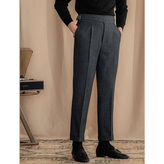 Vintage wool herringbone pants