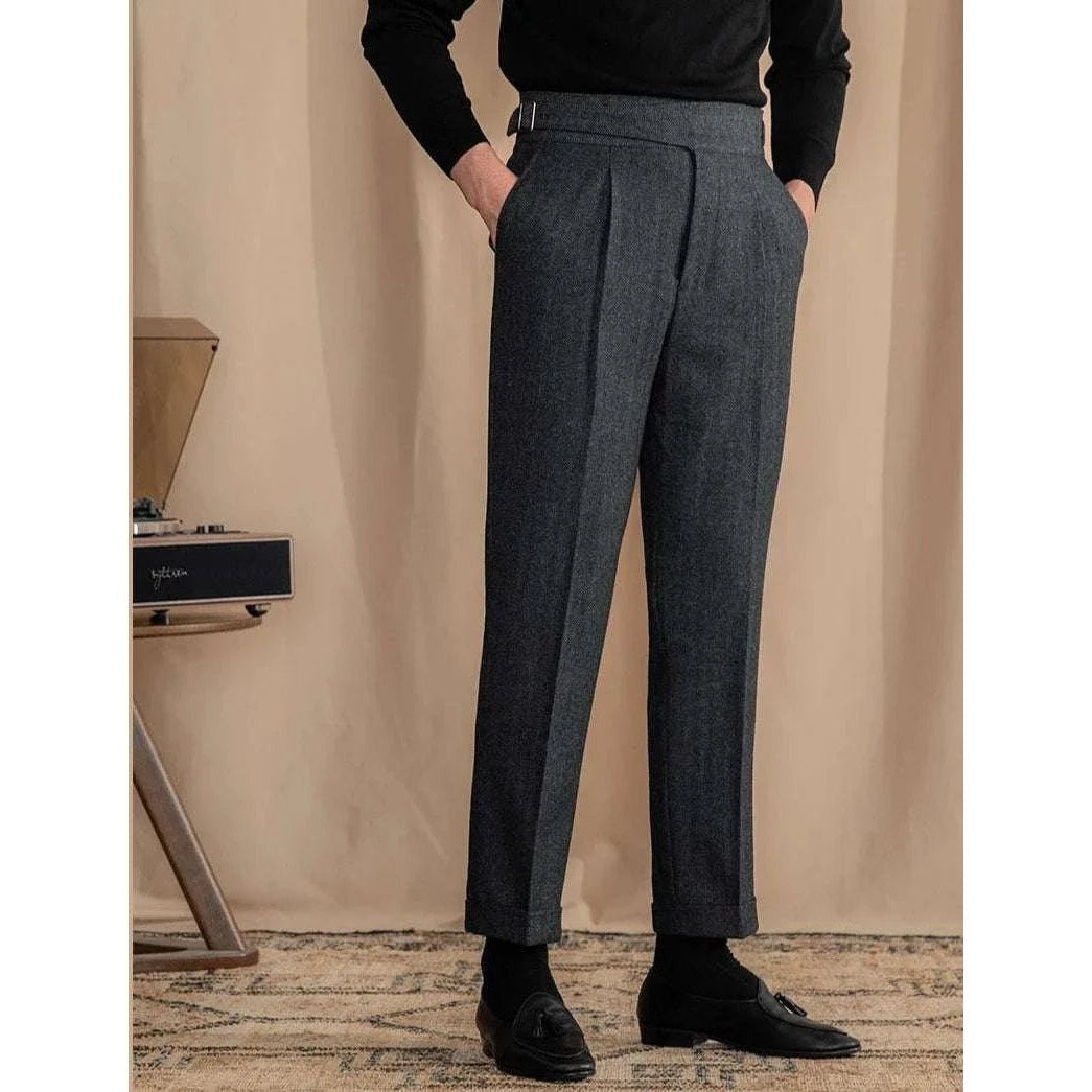 Vintage wool herringbone pants