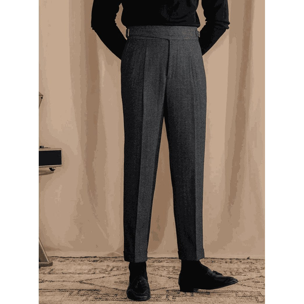 Vintage wool herringbone pants