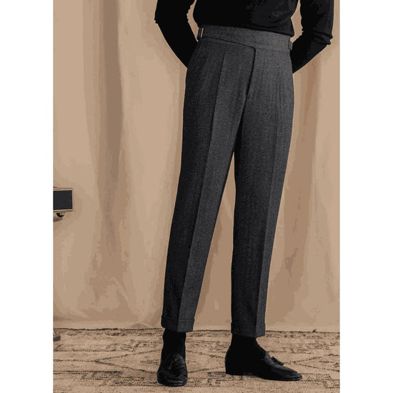Vintage wool herringbone pants