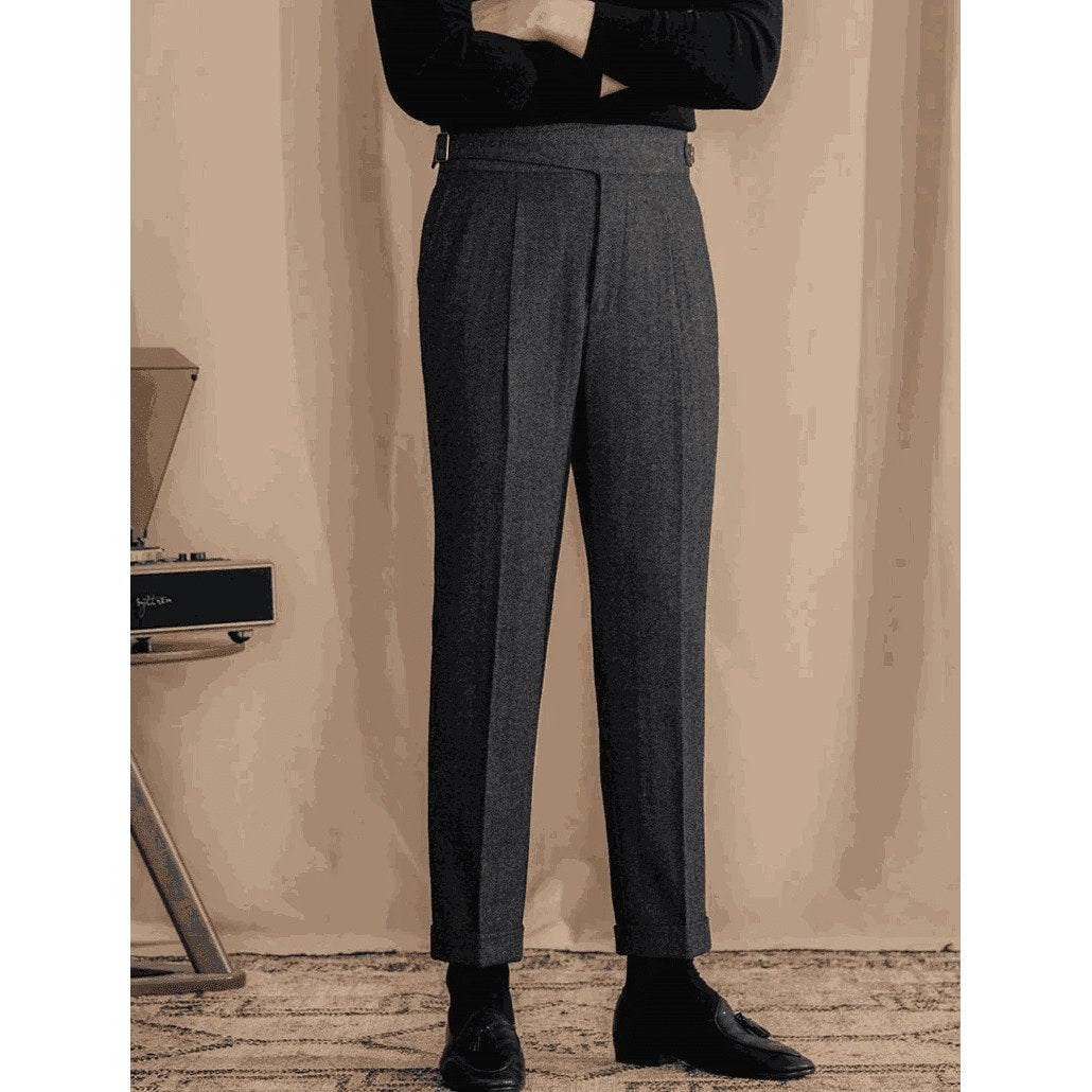 Vintage wool herringbone pants