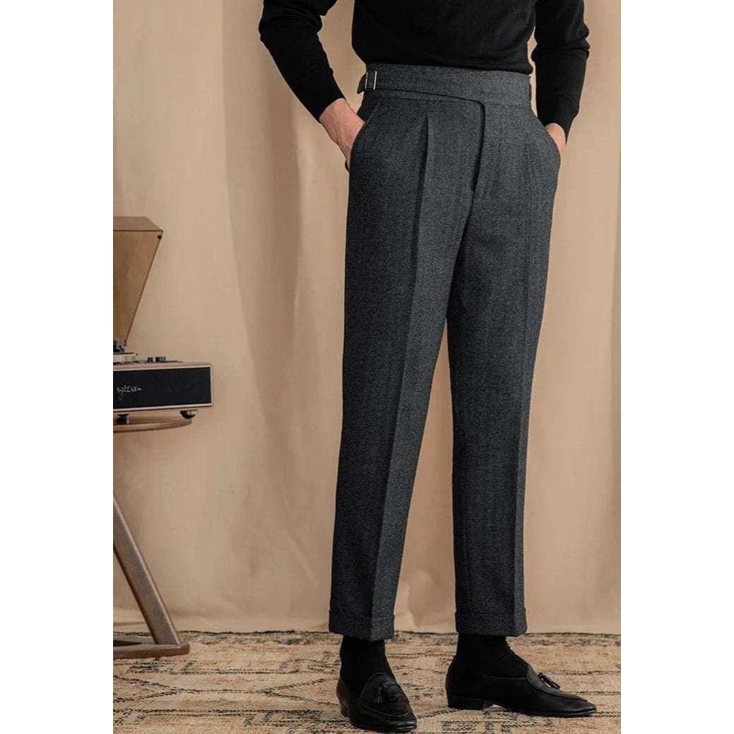 Vintage wool herringbone pants