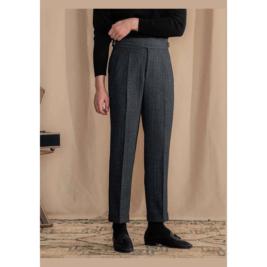 Vintage wool herringbone pants