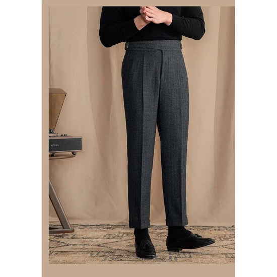 Vintage wool herringbone pants