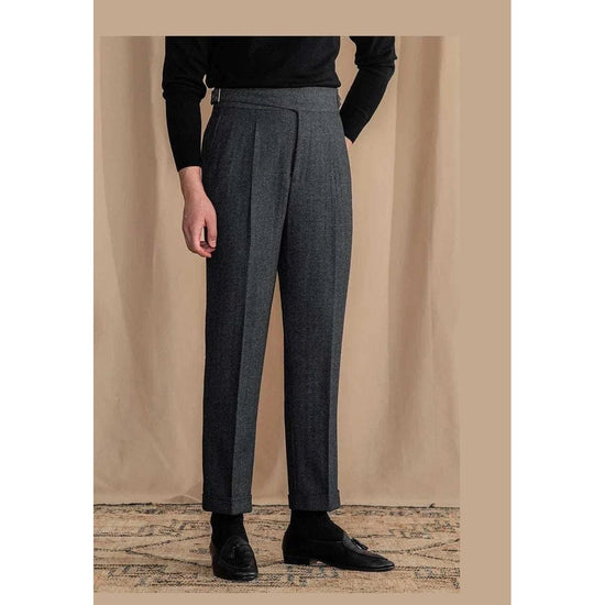 Vintage wool herringbone pants