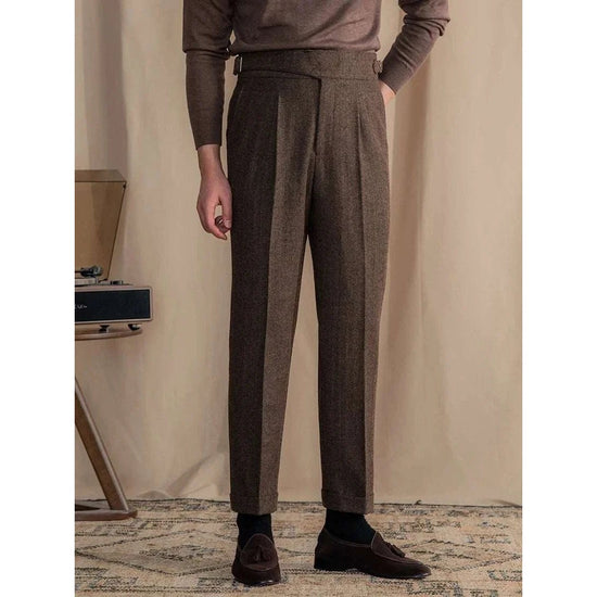 Vintage wool herringbone pants