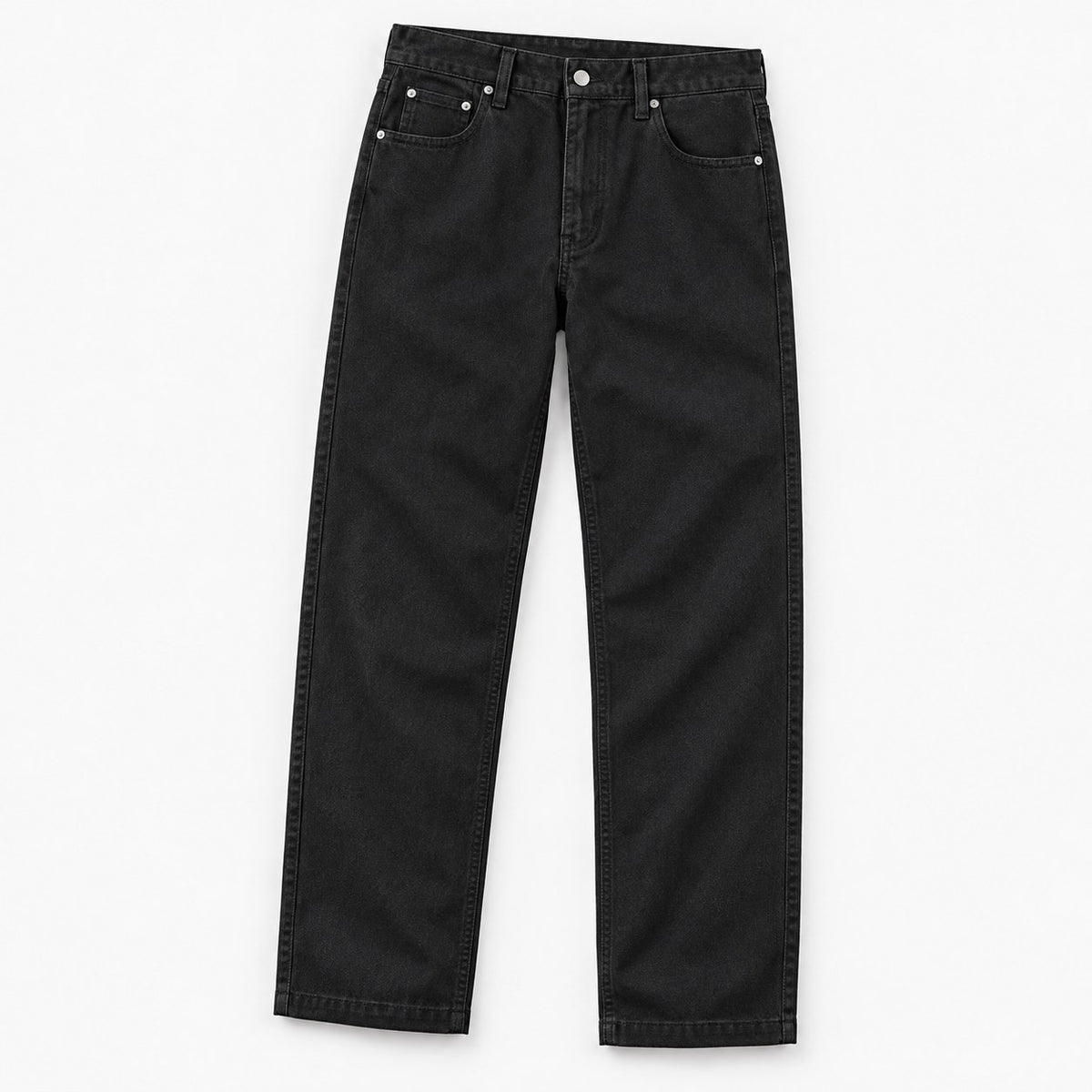 Washed cotton twill five pocket trousers