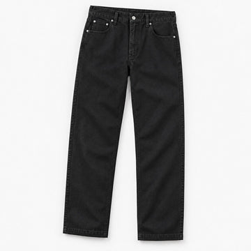 Washed cotton twill five pocket trousers