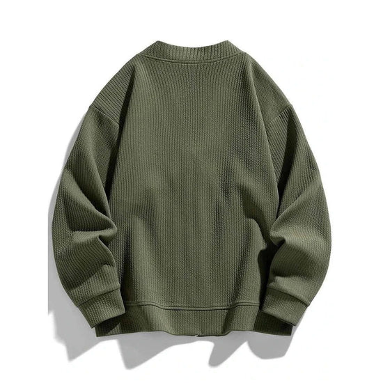 Winter cardigan sweater with zipper