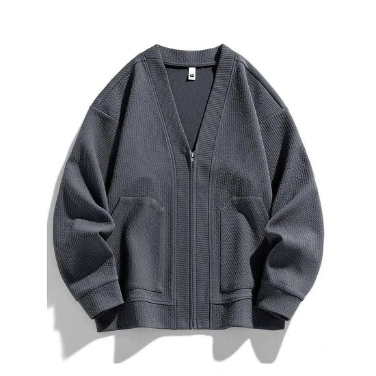 Winter cardigan sweater with zipper