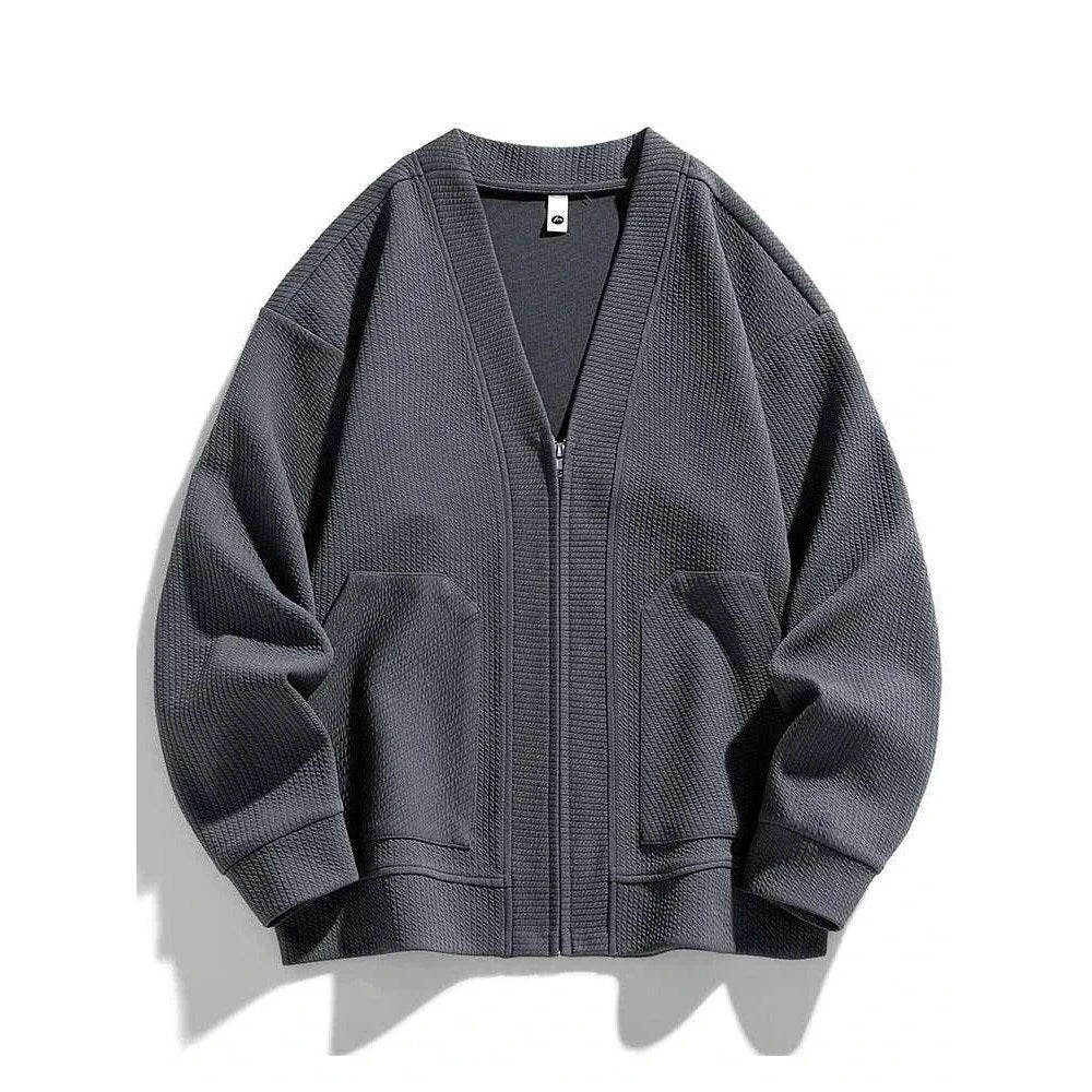 Winter cardigan sweater with zipper