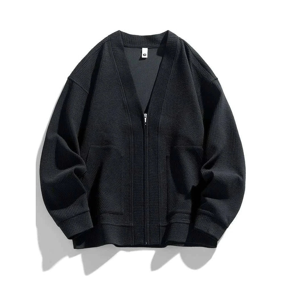 Winter cardigan sweater with zipper