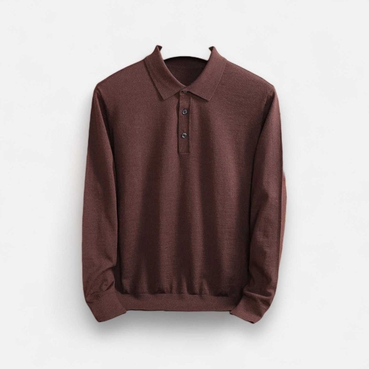 Wool polo sweater