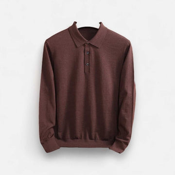 Wool polo sweater