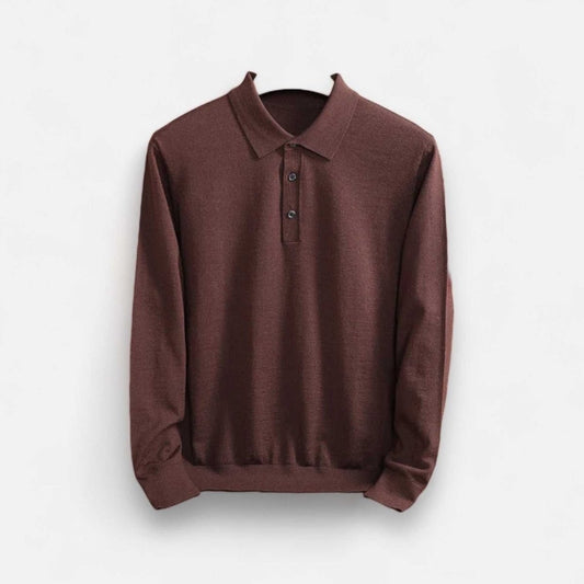Wool polo sweater