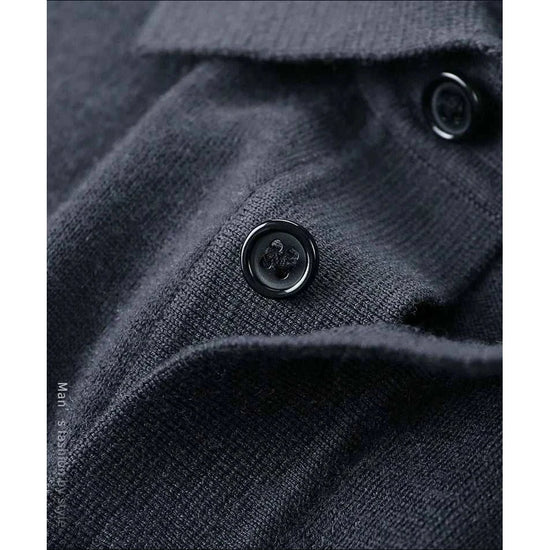 Wool polo sweater