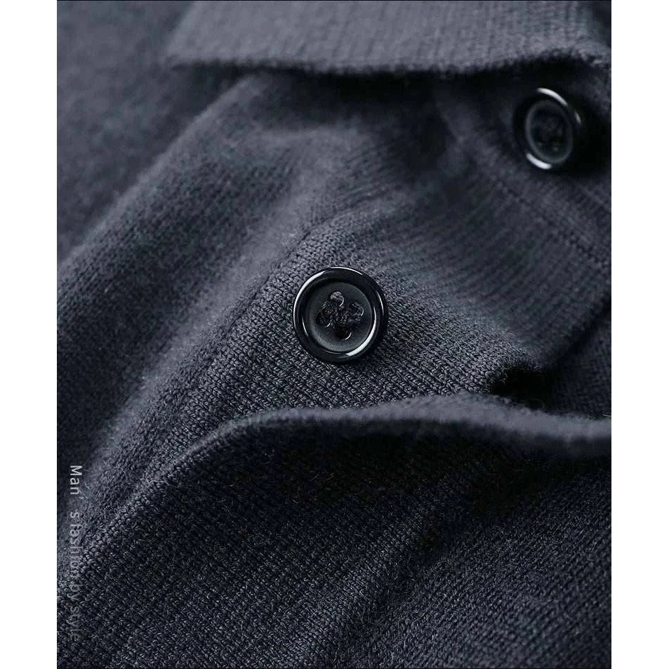 Wool polo sweater