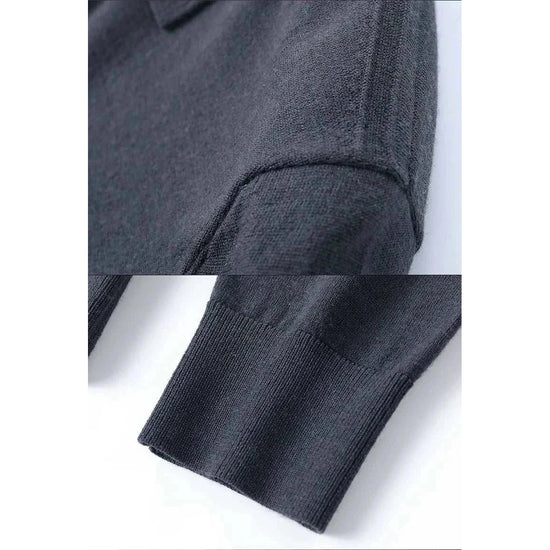 Wool polo sweater