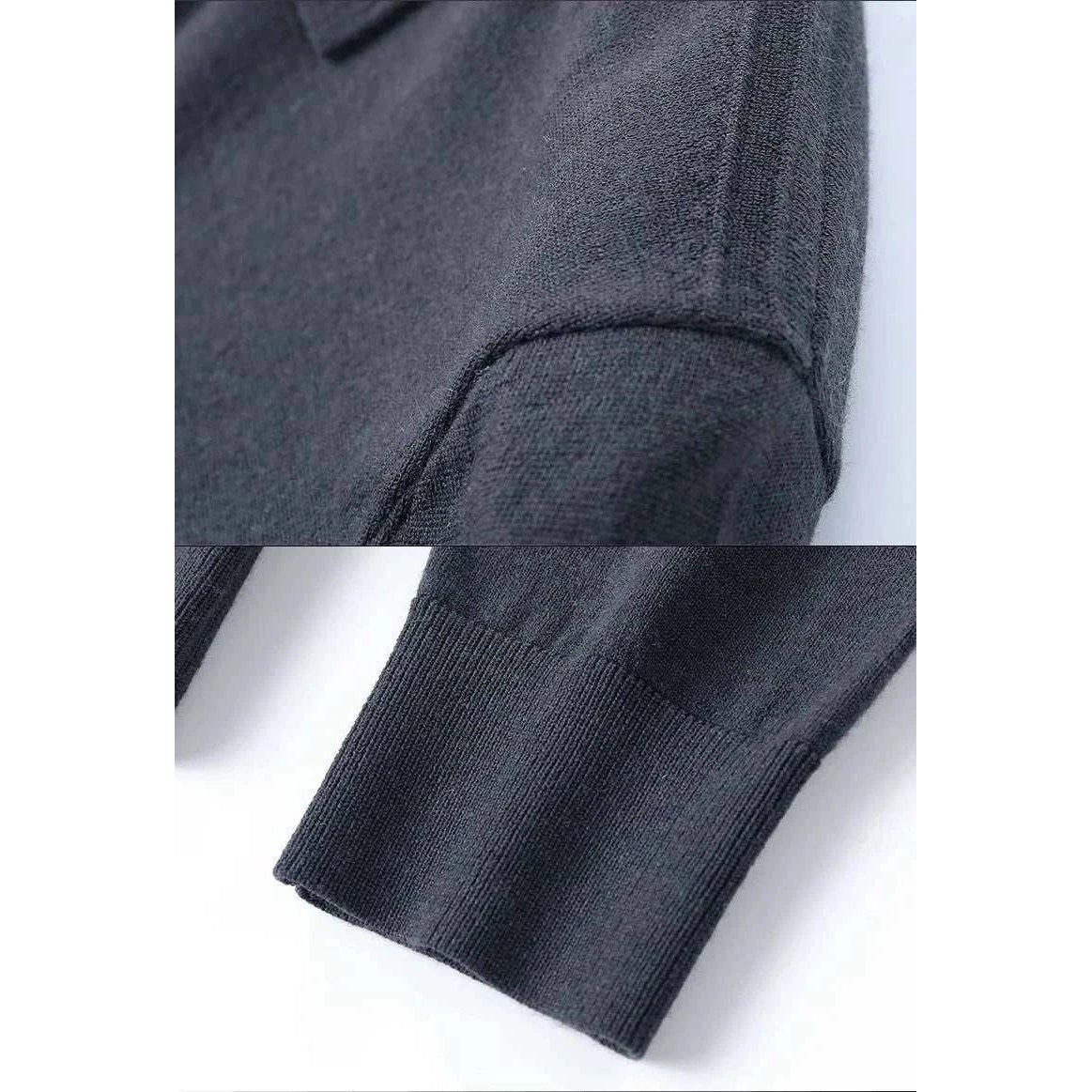 Wool polo sweater